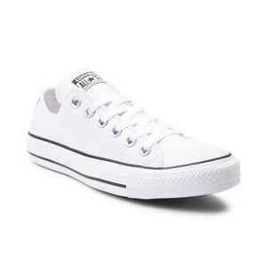 WHITE CONVERSE WITH BLACK LINING